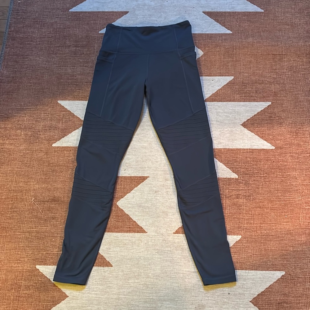 Small Athleta steel blue Inclination Moto leggings